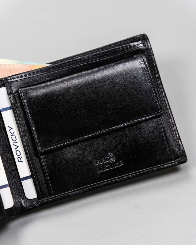 Elegancki skórzany portfel męski Rovicky z RFID