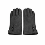 Rękawiczki damskie, skóra cielęca, ocieplane welurem.