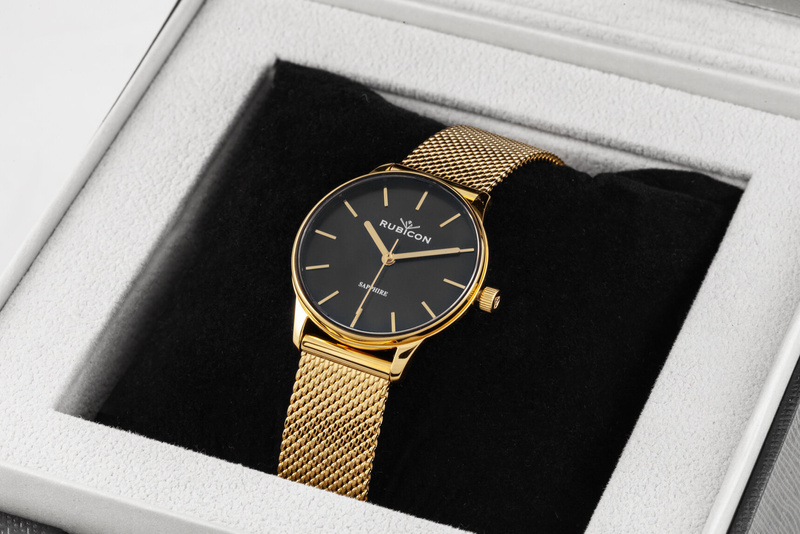 ZEGAREK DAMSKI RUBICON RNBE35 - SZAFIROWE SZKŁO (zr642a)