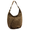 Vera Pelle damska torebka na ramię skóra naturalna zamszowa shopperbag