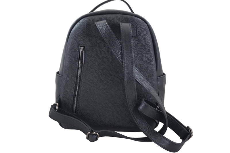 Elegancki plecak skórzany - Czarny