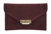 Stylowa kopertówka zamszowa Barberinis - Bordowa