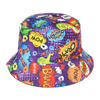 Kapelusz dwustronny bucket hat czapka czarna kolorowy crash kap-m-19