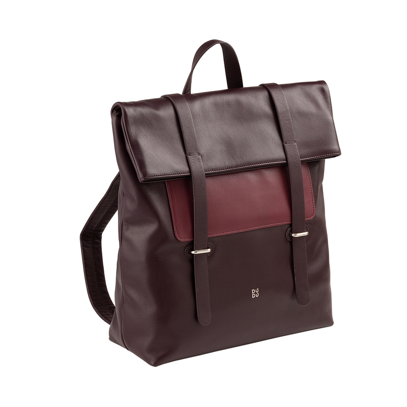 DUDU duży plecak z kieszeniami skóra naturalna plecak miejski