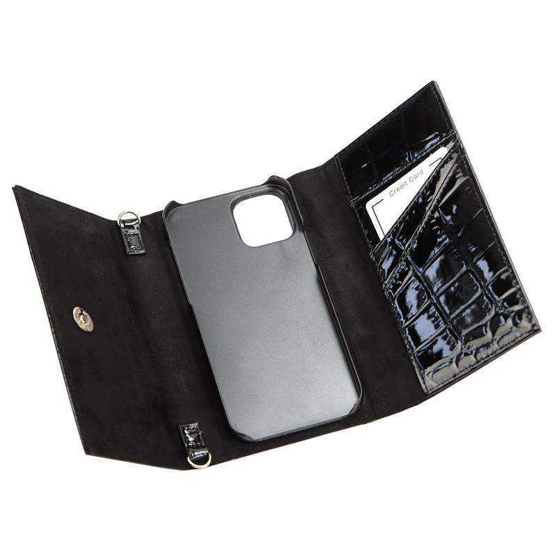 MiaMore etui na telefon skóra naturalna z klapką case IPHONE 12 PRO