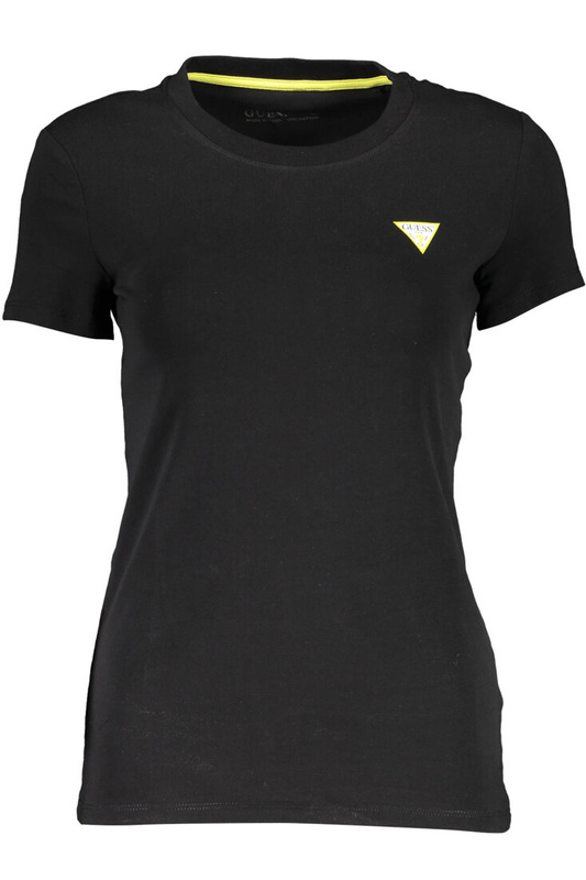 GUESS JEANS T-SHIRT DAMSKI Z KRÓTKIM RĘKAWEM CZARNY