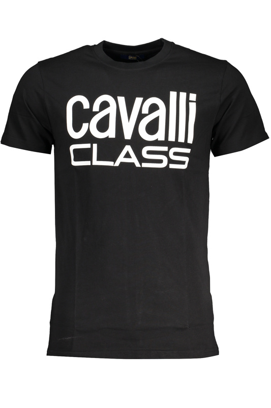 T-SHIRT MĘSKI Z KRÓTKIM RĘKAWEM KLASY CAVALLI CZARNA
