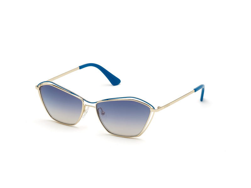 Okulary GUESS GU7639-32W. Okulary przeciwsłoneczne, Kolor złoty. Kobieta.