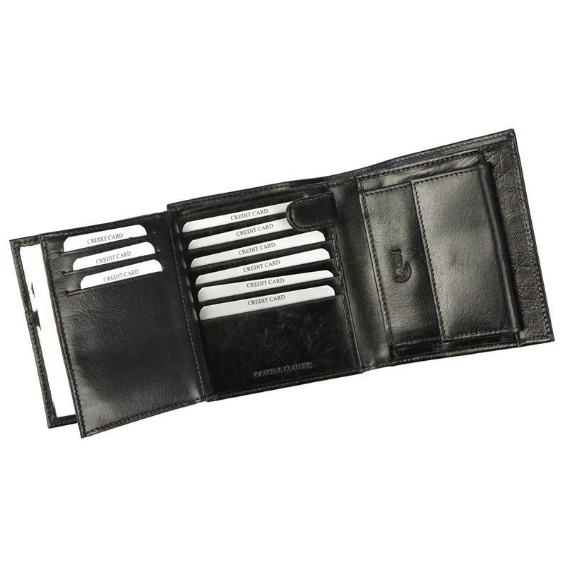 Pojemny portfel męski skórzany z RFID - Rovicky