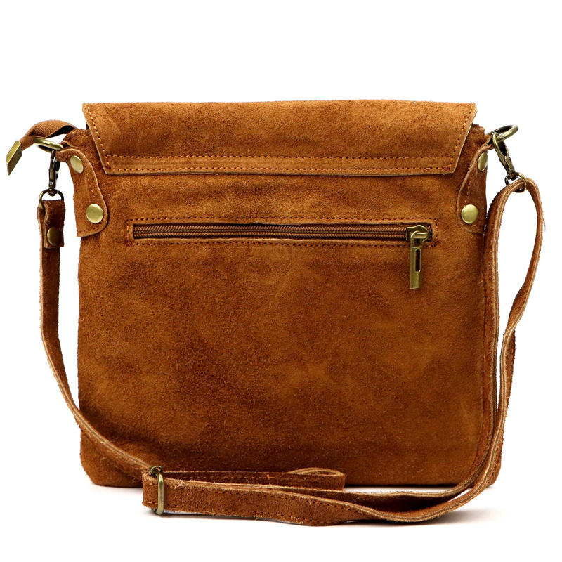 Vera Pelle damska listonoszka skóra naturalna torebka przez ramię z klapą