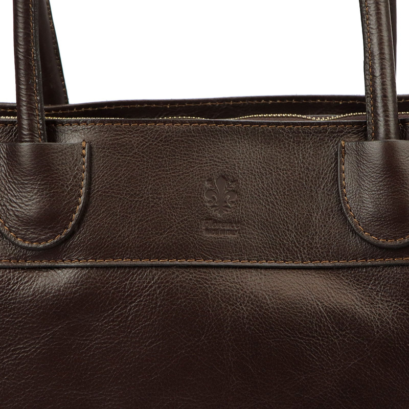 Skórzana duża elegancka damska shopperbag torebka na ramię Florence