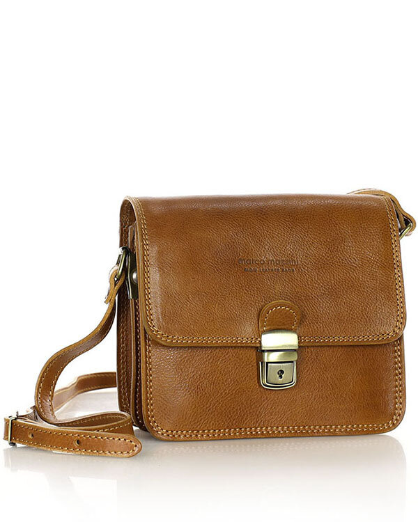 Torba skórzana kwadratowa premium Florence bag - MARCO MAZZINI czarna