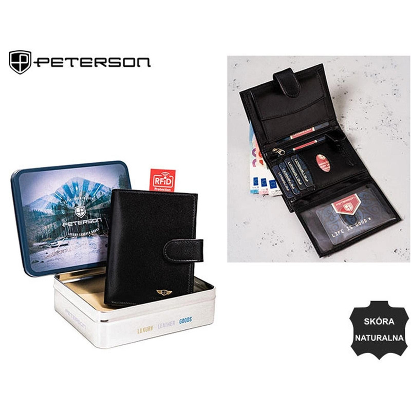 Skórzany męski portfel Peterson PTN 333ZA