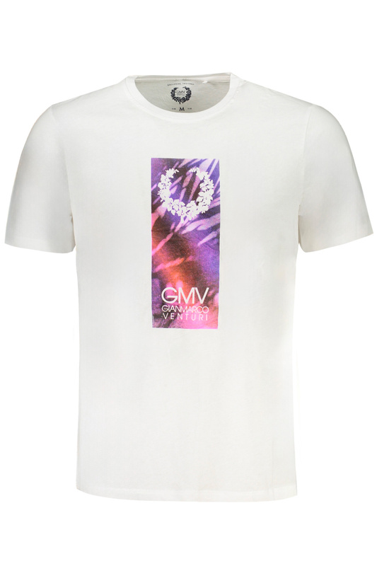 T-SHIRT MĘSKI Z KRÓTKIM RĘKAWEM GIAN MARCO VENTURI BIAŁY