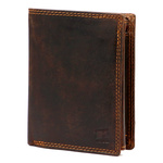 Skórzany składany pojemny męski portfel od Nordee