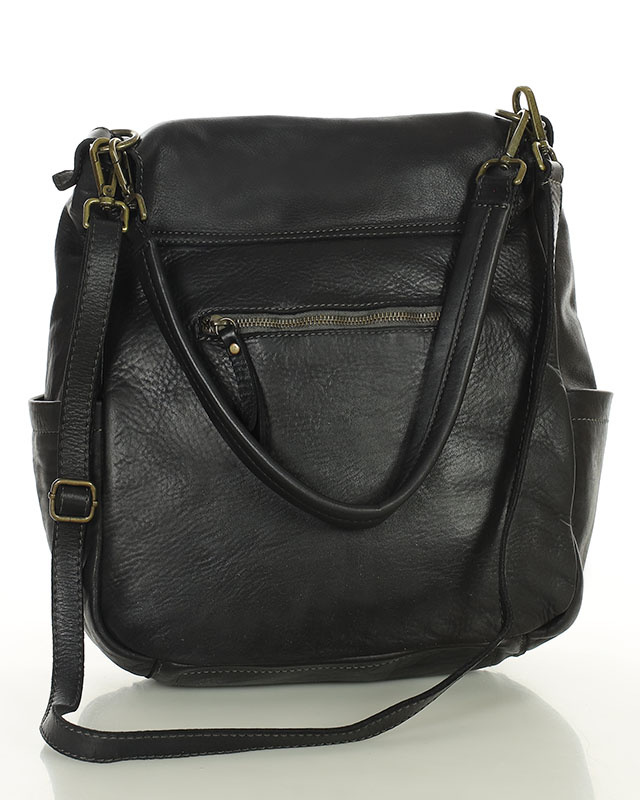 Wygodna torba damska na ramię skóra naturalna vera pelle - MARCO MAZZINI czarna