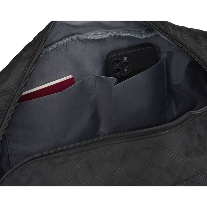 Sportowa, treningowa torba w czarnym kolorze wykonana z poliestru - Peterson