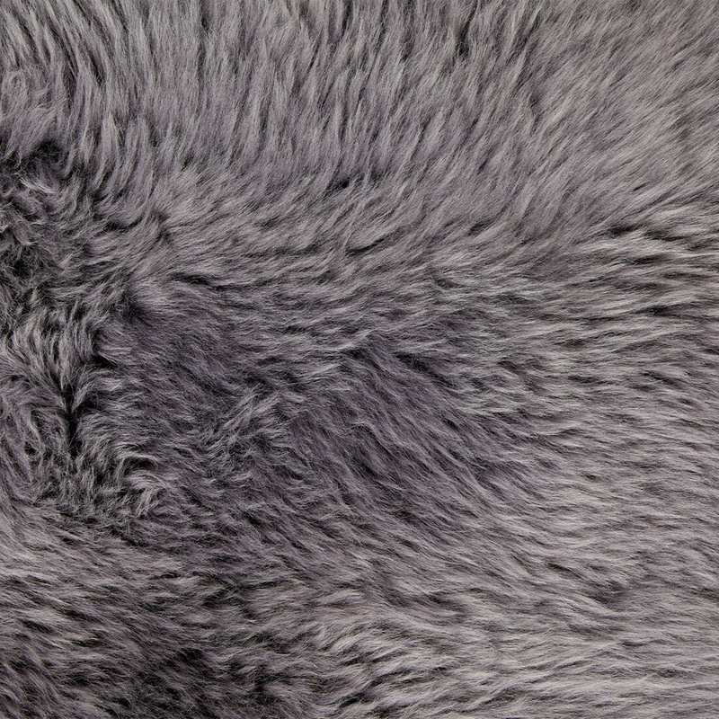 Dywan naturalny Szary z 4 skór owczych 180x100cm