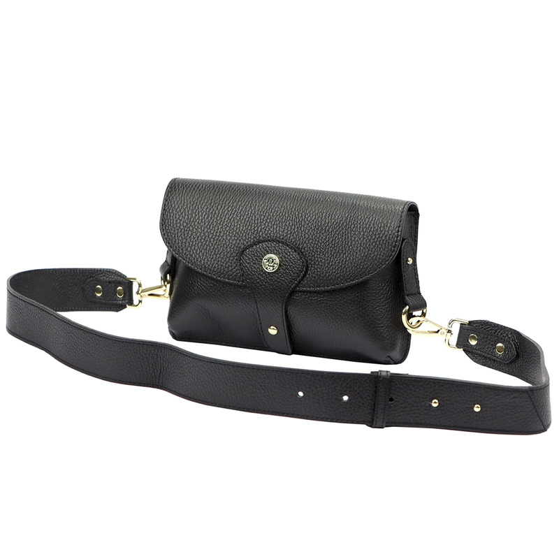 Mała Skórzana zgrabna damska listonoszka Gregorio