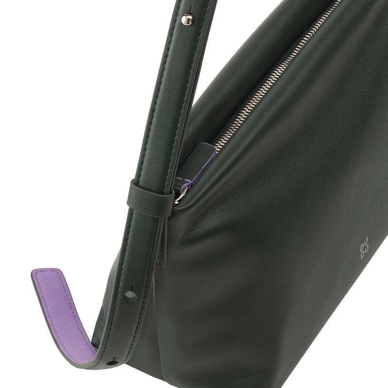 DuDu damska listonoszka skóra naturalna torebka na ramię z kieszenią