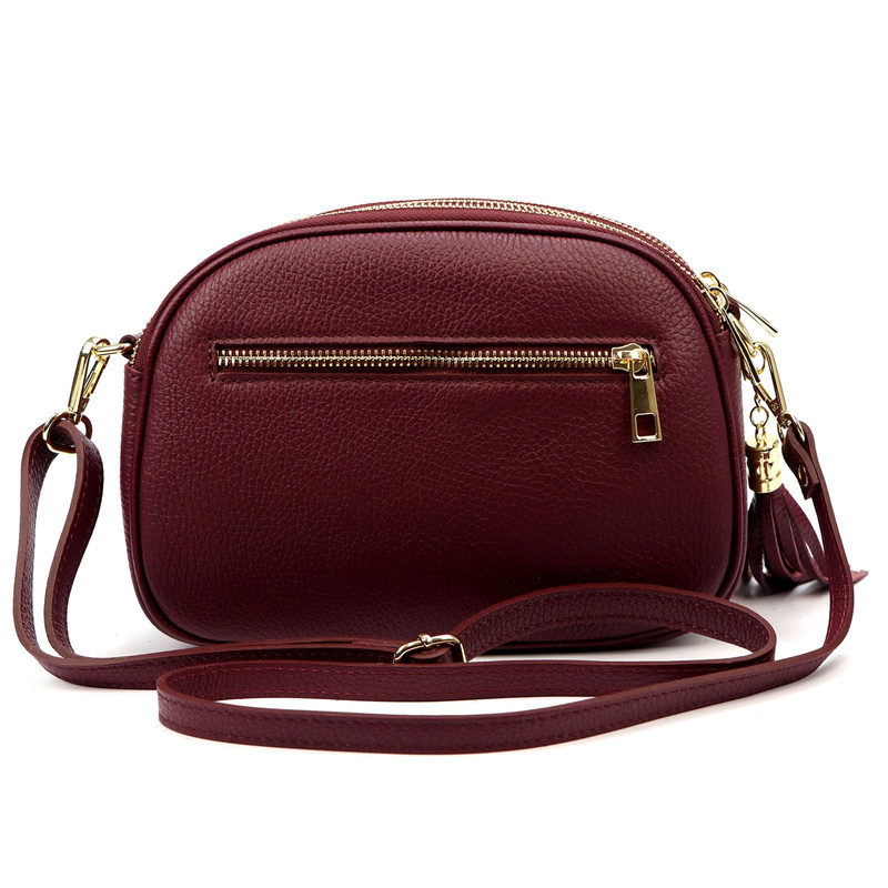 Vera Pelle listonoszka damska skóra naturalna zamsz trzykomorowa kieszenie