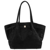 Duża, czarna shopperka damska wykonana ze skóry ekologicznej - Peterson