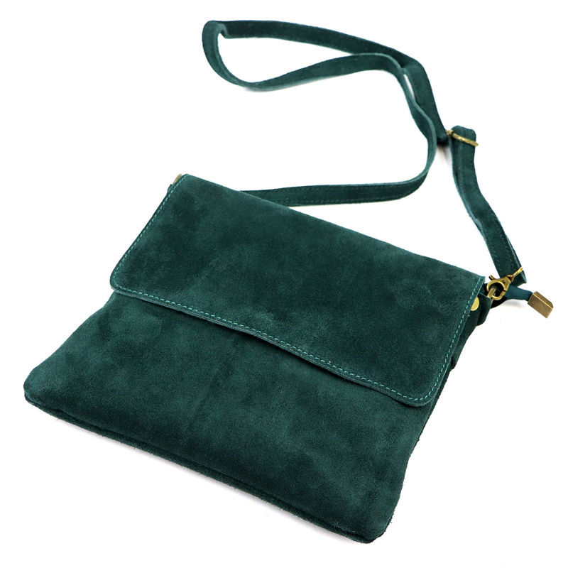 Vera Pelle damska listonoszka skóra naturalna torebka przez ramię z klapą