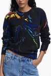 Czarny sweter damski Desigual