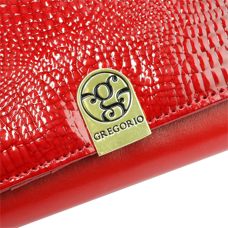 Gregorio damski portfel skóra naturalna podłużny klasyczny skóra krokodyla