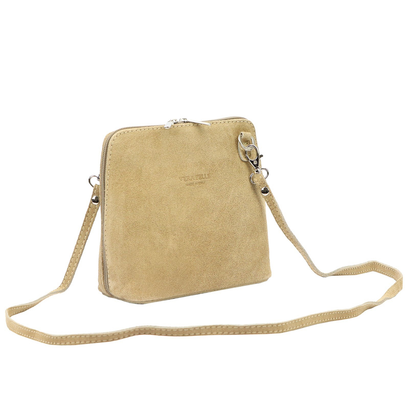 Barberinis Zamszowa skórzana mała damska listonoszka z organizerem na ramię