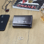 Lakierowany mały Skórzany damski portfel Gregorio