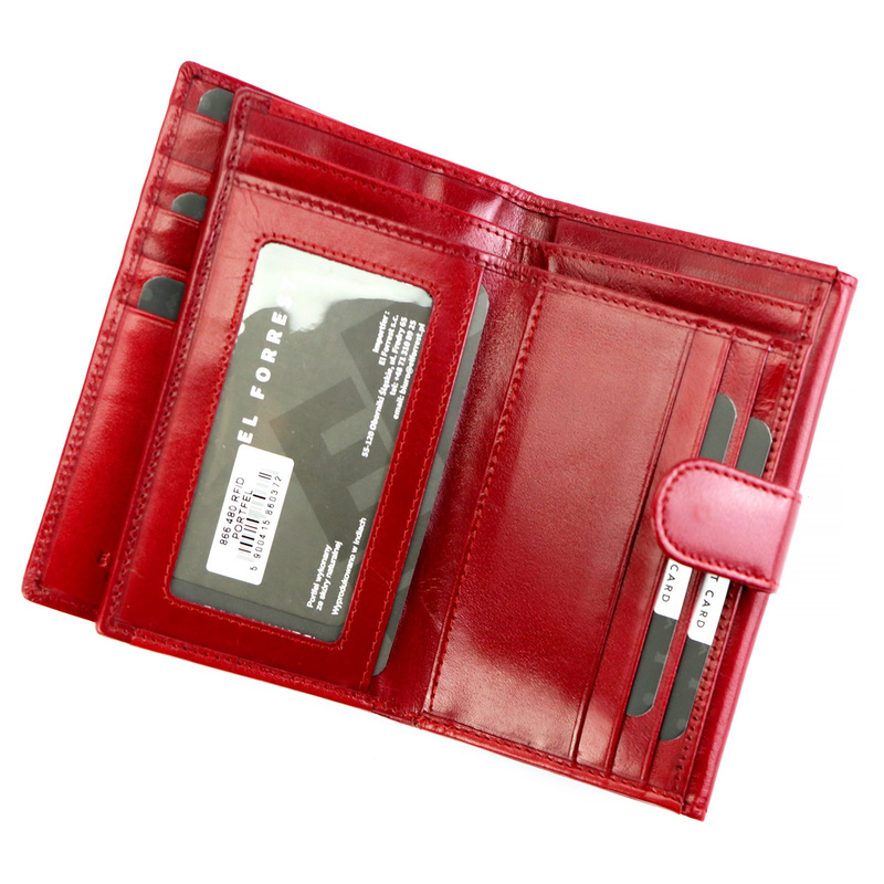 EL FORREST damska portmonetka skóra naturalna pojemny portfel RFID