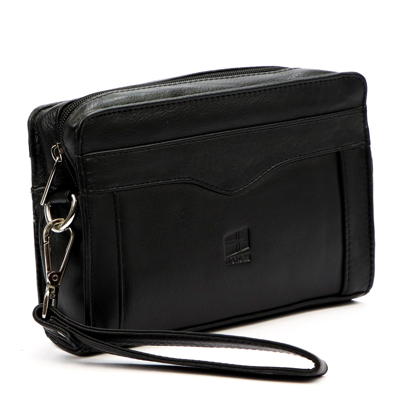 Nordee męska saszetka skóra naturalna torba do ręki z kieszeniami