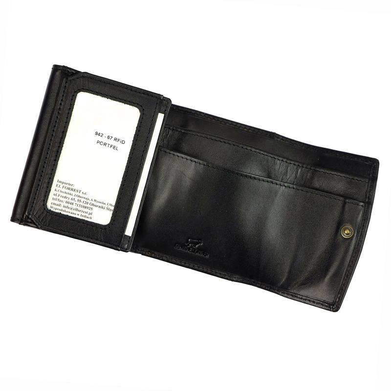 Skórzany męski portfel EL FORREST 942-67 RFID