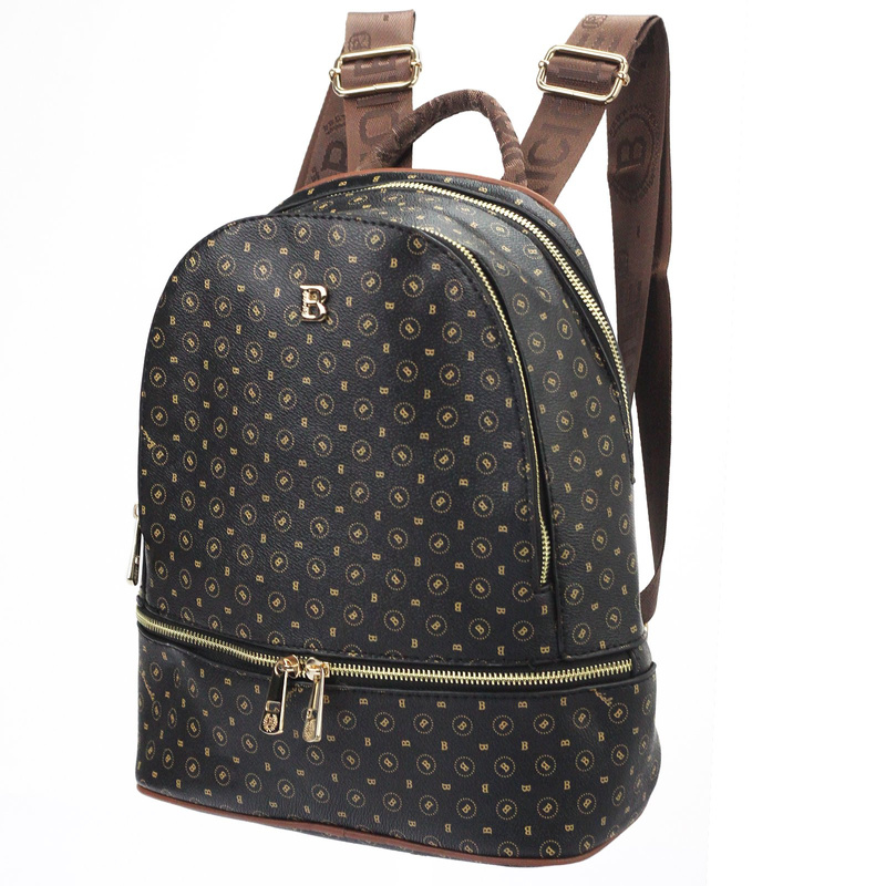 BRICIOLE damski plecak miejski skóra ekologiczna pojemny dwie komory