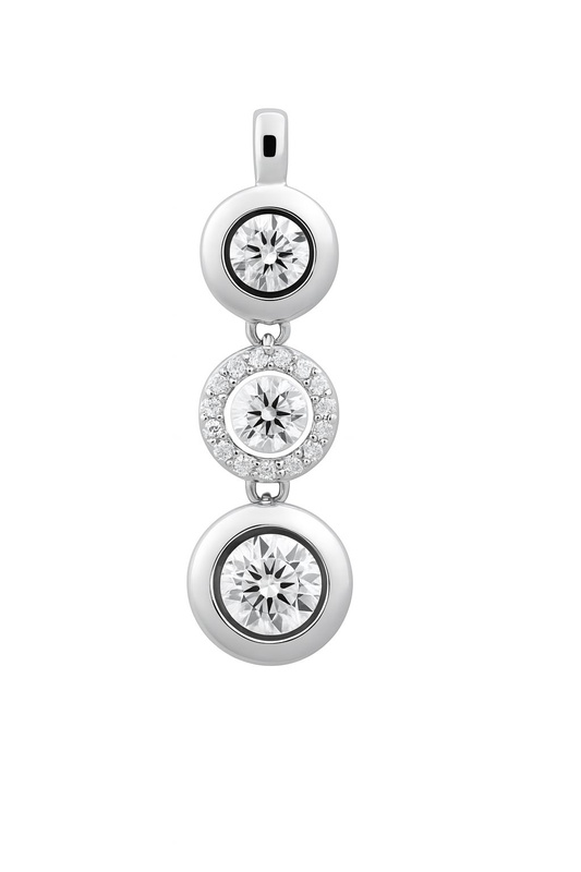 Biżuteria DIAMONFIRE 6510241082. Wisiorek, Kolor szary. Kobieta.