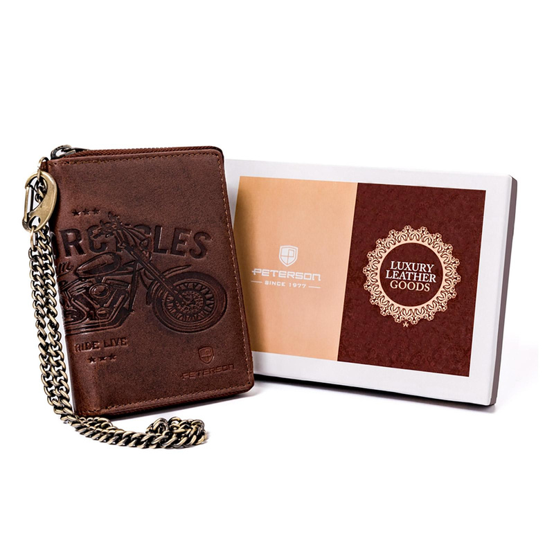 Skórzany męski portfel Peterson PTN N4C-02-HWM