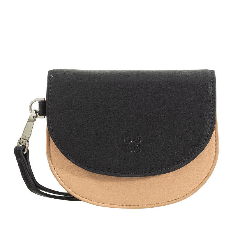 DUDU Damska portmonetka skóra naturalna mały portfel kompaktowy