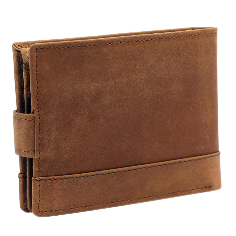 Nordee portfel męski skóra naturalna rozbudowany zamykany na zatrzask