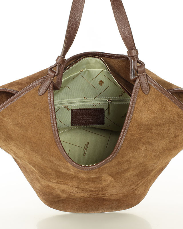 Torebka damska worek hobo bag skóra naturalna - MARCO MAZZINI czarna