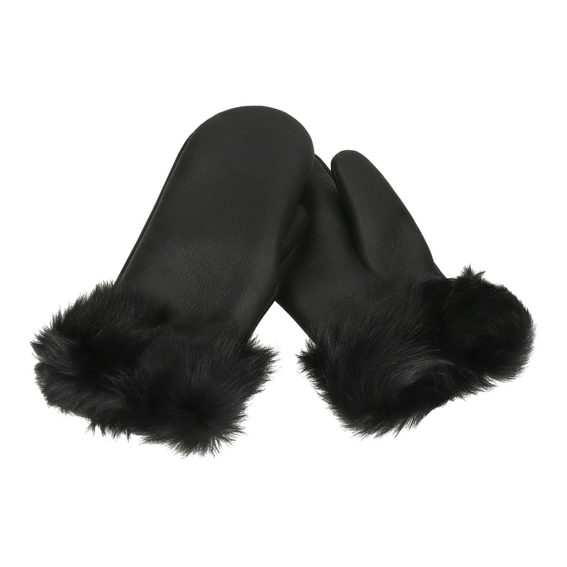 Rękawiczki damskie skórzane z jednym palcem