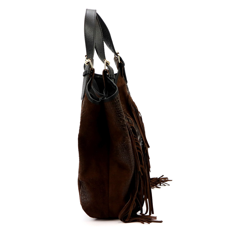 Vera Pelle damska shopperbag skórzana skóra krokodyla torebka na ramię