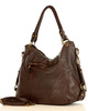 MARCO MAZZINI Miejska torebka skórzana na ramię city sholder handmade bag brąz caffe