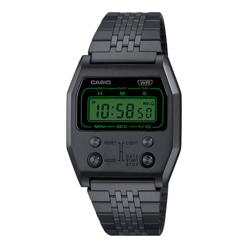 Zegarek CASIO A1100B-1EF. Kwarcowy, Kolor zielony. Kobieta.
