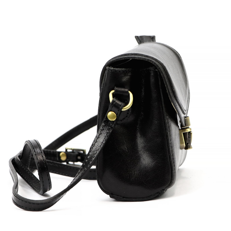 Florence Torebka Skórzana Damska Listonoszka Mała Organizer 2 Komory