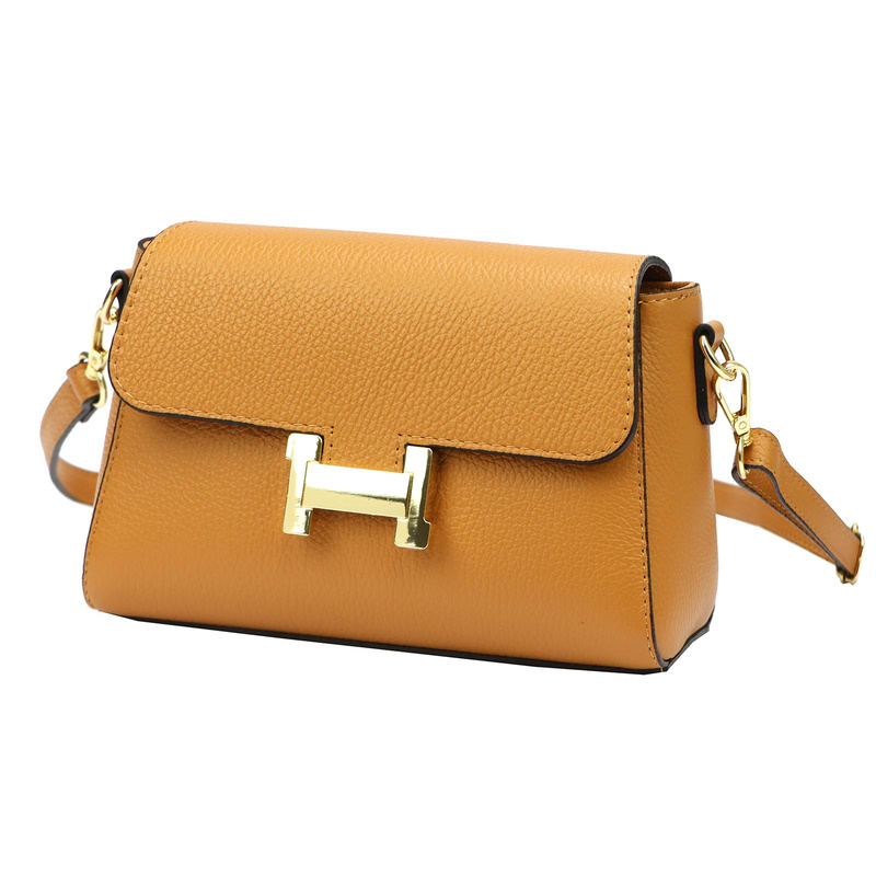 Luka damska listonoszka skóra naturalna torebka przez ramię z klapą