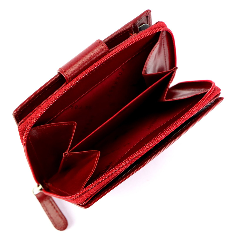 EL FORREST portmonetka skóra naturalna damski portfel pionowy RFID