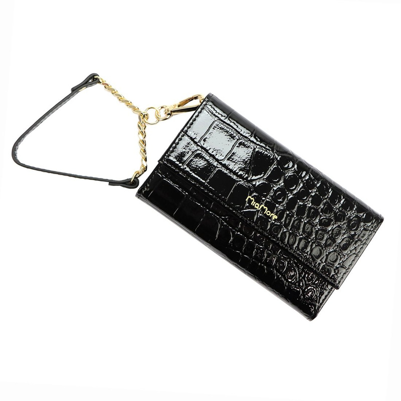 MiaMore etui na telefon model IPhone 13 case z klapą skóra krokodyla pasek