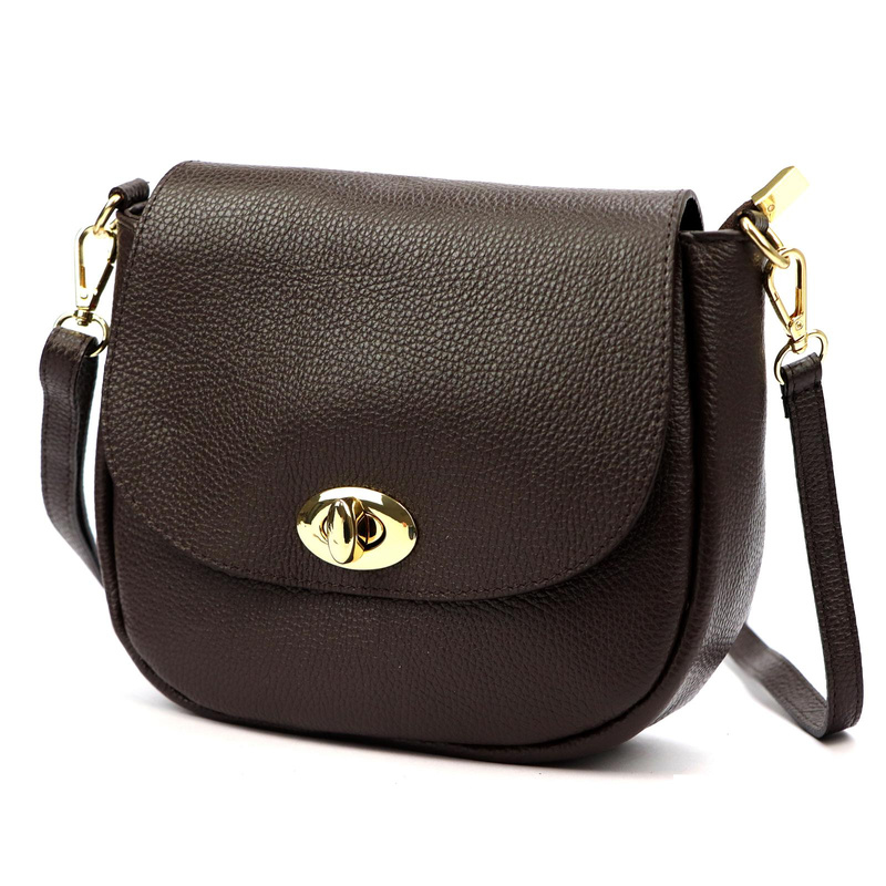 Vera Pelle damska listonoszka skóra naturalna torebka przez ramię z klapą