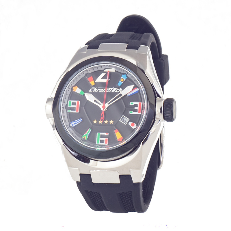 Zegarek CHRONOTECH CT7036M-15. Kwarcowy, Kolor czarny. Mężczyzna.